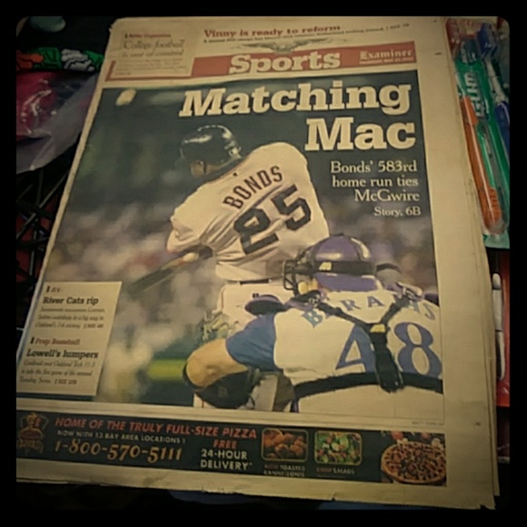 Bonds Matching McGwire Examiner Paper - Picture 1 of 1